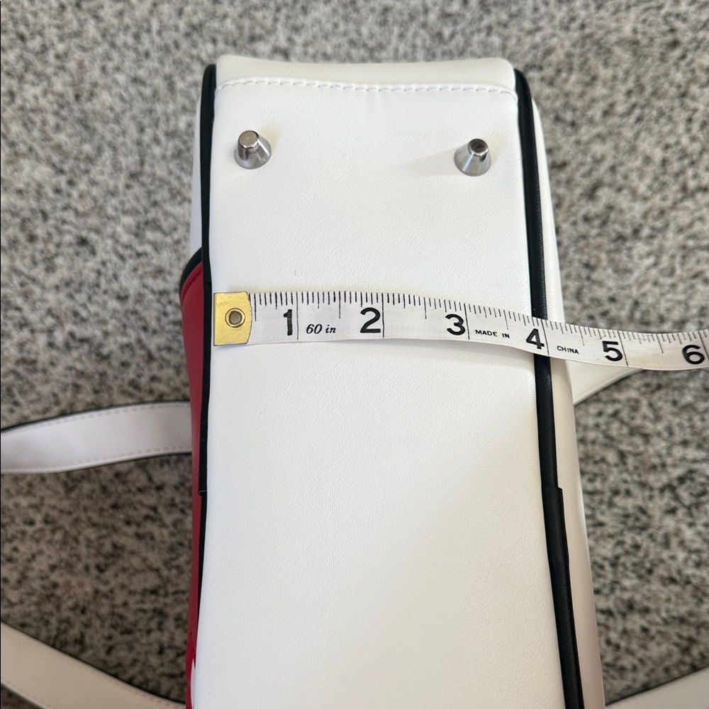 Sourpuss White and Red Retro Vinyl Bowling Bag - Picture 8 of 9